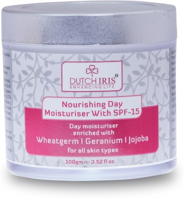 dutch iris Wheatgerm Geranium Jojoba Nourishing Day Moisturiser with SPF-15(100 g)