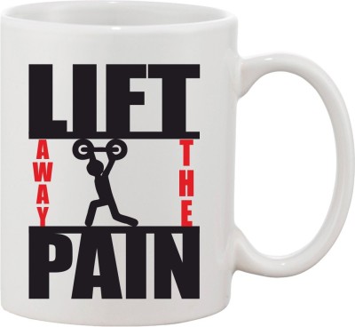 ShikharRetails CeramicMug_LiftAwayThePain(1pc) Ceramic Coffee Mug(300 ml)