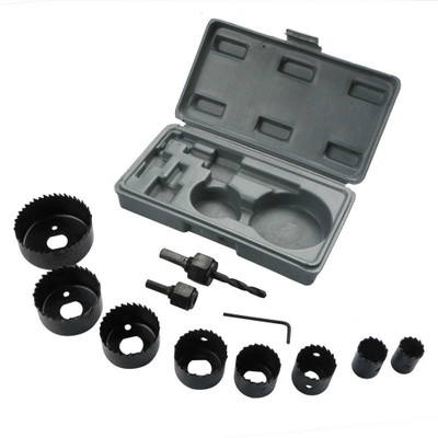 tools master 11 In 1 Metal Alloys Wood Hole Saw Set Rotary Bit Set(11 Bits)