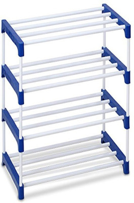 Ebee Metal Shoe Stand(Blue, 4 Shelves)