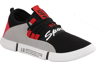 Chevit 467 Grey and Black Sports Shoes for Men's Outdoors For Men(Grey)