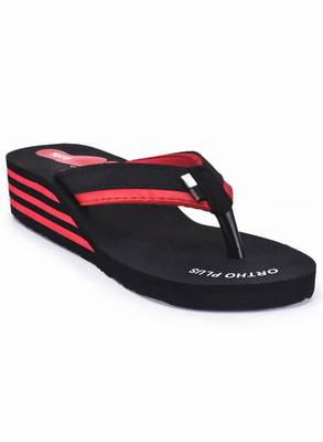 TOTU Totu Womens Black and Red Casual Stylish Comfort ortho High