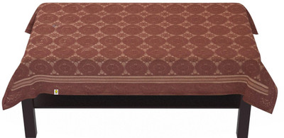YELLOW WEAVES Self Design 4 Seater Table Cover(Brown, Polyester)