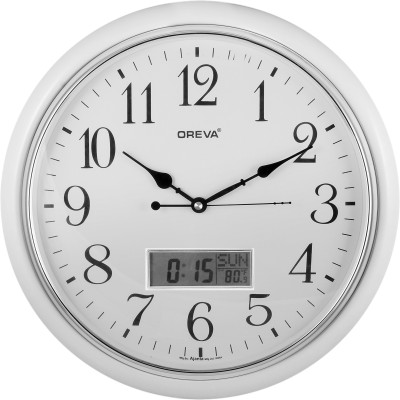 AJANTA Analog-Digital 40 cm X 40 cm Wall Clock(White, With Glass, Standard)