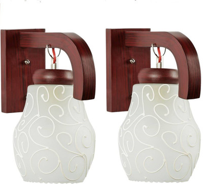 R S TRADERS LIGHTINGS Wallchiere Wall Lamp Without Bulb(Pack of 2)