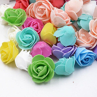LALA LAND Multicolor Rose Artificial Flower(1.2 inch, Pack of 50, Flower Bunch)