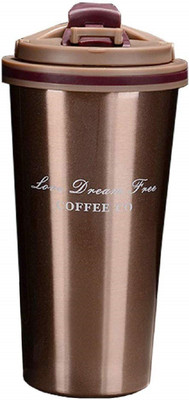 P-PLUS INTERNATIONAL 500 ml Steel Sipper(Pack of 1, Gold)