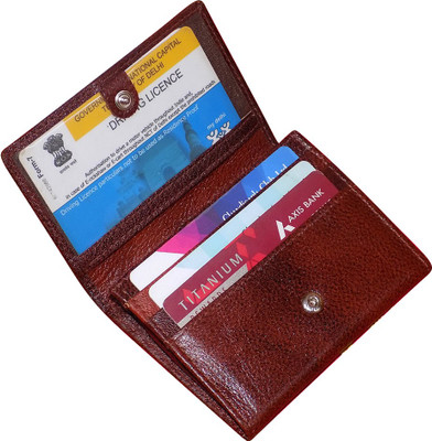 Kan 10 Card Holder(Set of 1, Brown)