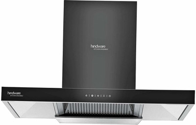 Hindware ALICIA 90 HEAT AUTO CLEAN Auto Clean Wall Mounted Chimney (BLACK 1200 CMH)