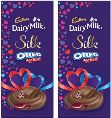 Cadbury Dairy Milk Silk Red Velvet Valentine's edition, 130g Bars