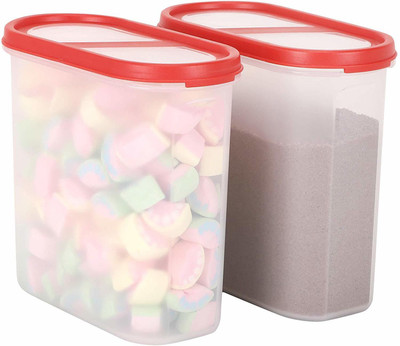 Cutting EDGE Polypropylene Grocery Container  - 1800 ml(Pack of 2, Red)