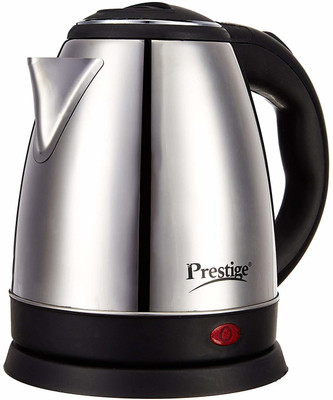 Prestige Steel 1.5L Electric Kettle with Concealed Element and Detachable Powerbase,Deep Black Electric Kettle