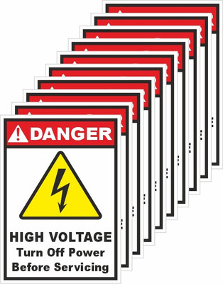 rangvishwa High Voltage Turn off Power Before Servicing Emergency Sign