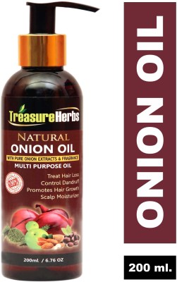 TreasureHerbs Herbal Red Onion Oil For Hair Care and Growth Hair Oil(200 ml)