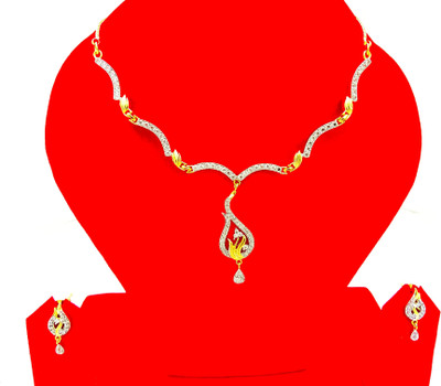 rajlaxmi Brass Gold-plated Gold Jewellery Set(Pack of 1)