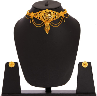 ZENEME Alloy Gold-plated Gold Jewellery Set(Pack of 1)
