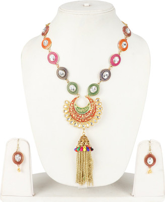 3SIX5 Alloy Gold-plated Multicolor Jewellery Set(Pack of 1)