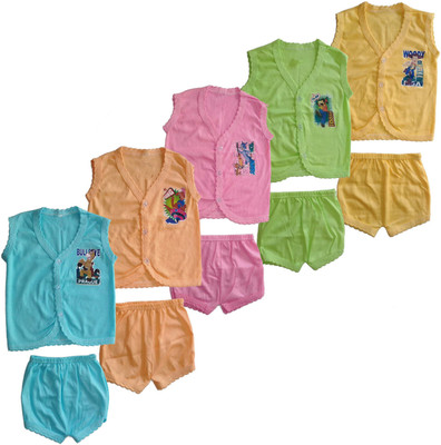 PRIGO Baby Boys & Baby Girls Casual Top Shorts(Multicolor_4)