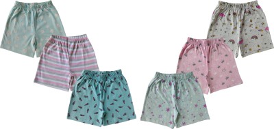 TOBY Short For Baby Boys & Baby Girls Casual Printed Hosiery, Pure Cotton(Multicolor, Pack of 6)
