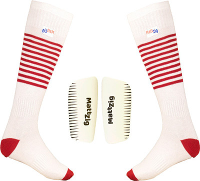 MATTZIG (One Pair Football Socks + One Pair Shin Guard) Football Kit