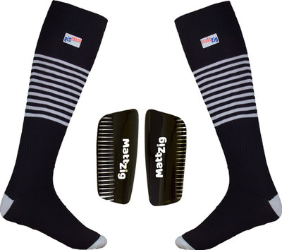 MATTZIG (One Pair Football Socks + One Pair Shin Guard) Football Kit