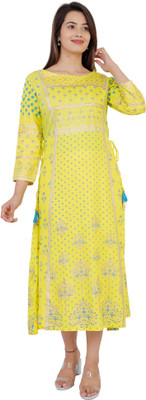 Unisets Women Printed Straight Kurta(Multicolor)