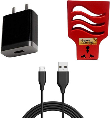 DAKRON Wall Charger Accessory Combo for Tecno Camon 12 Air(Black)