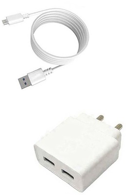 DAKRON Wall Charger Accessory Combo for Mobiistar X1 Notch(White)