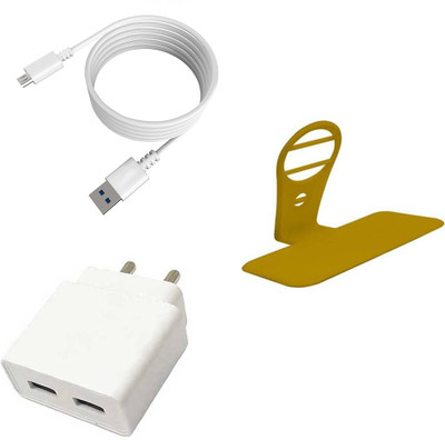 DAKRON Wall Charger Accessory Combo for Vivo S1(White)