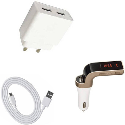 SARVIN Wall Charger Accessory Combo for Samsung Galaxy A10s(White)