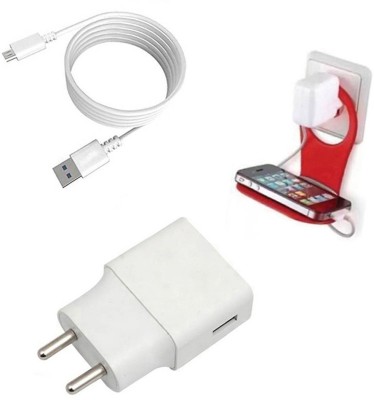 DAKRON Wall Charger Accessory Combo for Infinix S5(White)