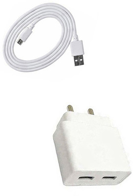 DAKRON Wall Charger Accessory Combo for Tecno Spark 4 Air(White)