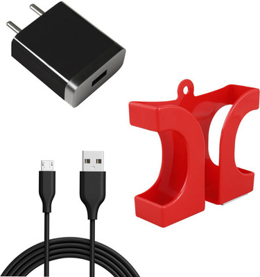 DAKRON Wall Charger Accessory Combo for Infinix S5(Black)