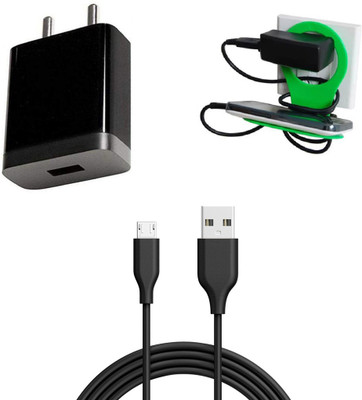 DAKRON Wall Charger Accessory Combo for Tecno Camon 12 Air(Black)