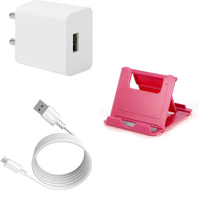 DAKRON Wall Charger Accessory Combo for Infinix S4(White)