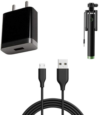 DAKRON Wall Charger Accessory Combo for Tecno Camon 12 Air(Black)