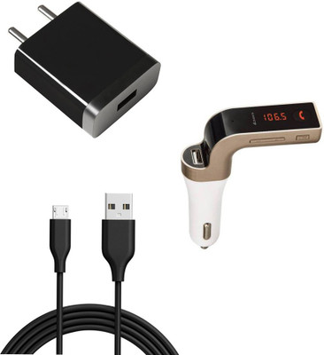 DAKRON Wall Charger Accessory Combo for Infinix S5(Black)