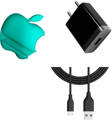 DAKRON Wall Charger Accessory Combo for Tecno Spark 4 Air(Black)