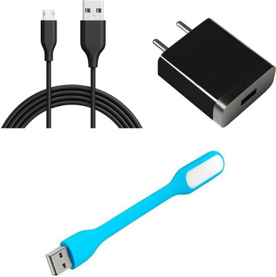 DAKRON Wall Charger Accessory Combo for Vivo S1(Black)