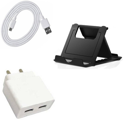 DAKRON Wall Charger Accessory Combo for Realme 5(White)