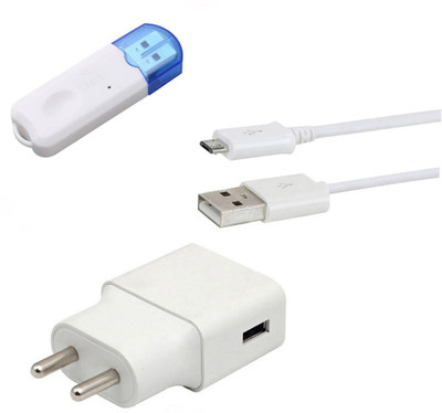 DAKRON Wall Charger Accessory Combo for Tecno Spark 4 Air(White)
