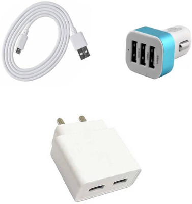 DAKRON Wall Charger Accessory Combo for Realme 5(White)