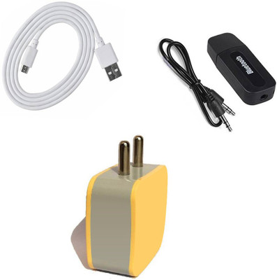 DAKRON Wall Charger Accessory Combo for Realme 5(White)