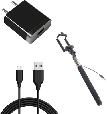 DAKRON Wall Charger Accessory Combo for Realme 5(Black)