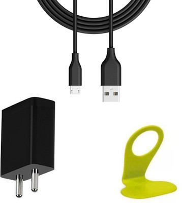 DAKRON Wall Charger Accessory Combo for Moto E6s(Black)