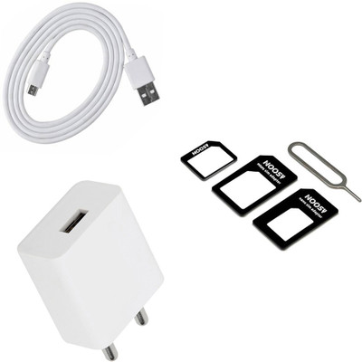 DAKRON Wall Charger Accessory Combo for Realme 5(White)