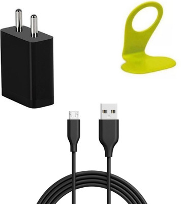 DAKRON Wall Charger Accessory Combo for Vivo U10(Black)