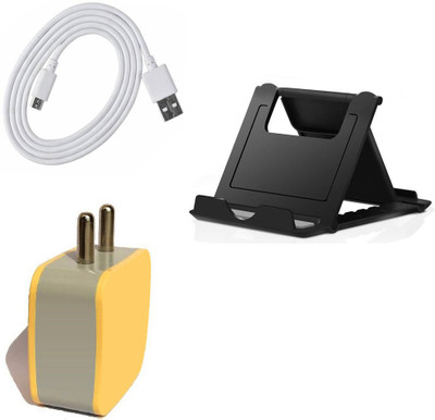 DAKRON Wall Charger Accessory Combo for Realme 5(White)