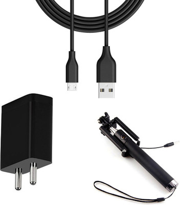 DAKRON Wall Charger Accessory Combo for Moto E6s(Black)