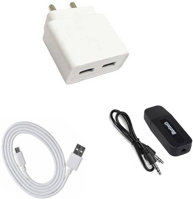 DAKRON Wall Charger Accessory Combo for Samsung Galaxy A10s(White)